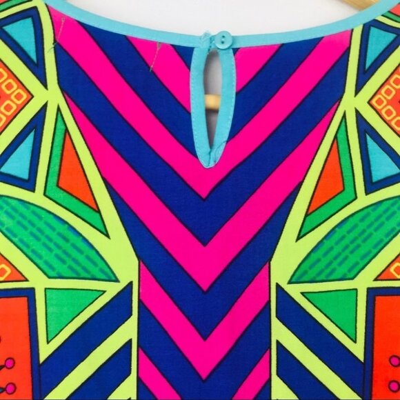 Flying Tomato  multicolour printed Pattern sleeveless Mini dress Women size S - Picture 14 of 16